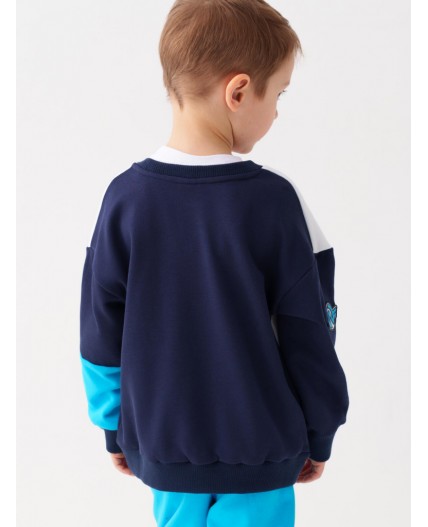 Толстовка трикотажная для мальчиков white, dark blue