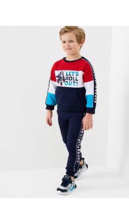 Толстовка трикотажная для мальчиков white, dark blue, red