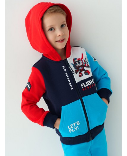 Толстовка трикотажная для мальчиков dark blue, red, bright blue