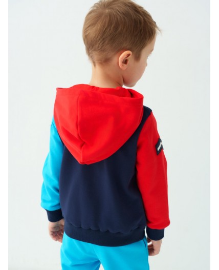 Толстовка трикотажная для мальчиков dark blue, red, bright blue