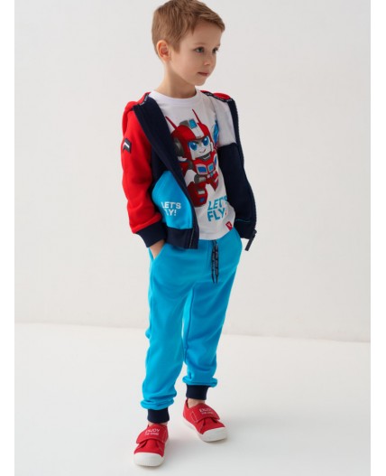 Толстовка трикотажная для мальчиков dark blue, red, bright blue