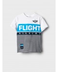 Фуфайка трикотажная для мальчиков (футболка) white, dark blue