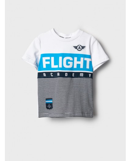 Фуфайка трикотажная для мальчиков (футболка) white, dark blue