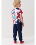 Брюки трикотажные для мальчиков, 2 пары в комплекте bright blue, dark blue