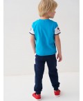 Брюки трикотажные для мальчиков, 2 пары в комплекте bright blue, dark blue