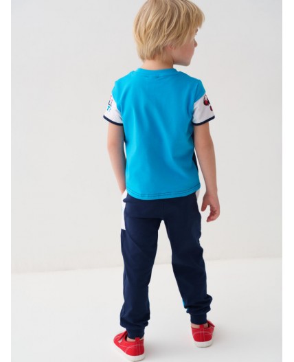 Брюки трикотажные для мальчиков, 2 пары в комплекте bright blue, dark blue