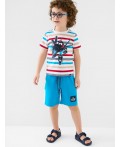 Шорты трикотажные для мальчиков, 2 шт в комплекте bright blue, dark blue