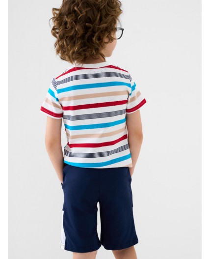 Шорты трикотажные для мальчиков, 2 шт в комплекте bright blue, dark blue