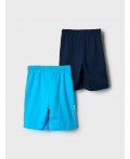Шорты трикотажные для мальчиков, 2 шт в комплекте bright blue, dark blue