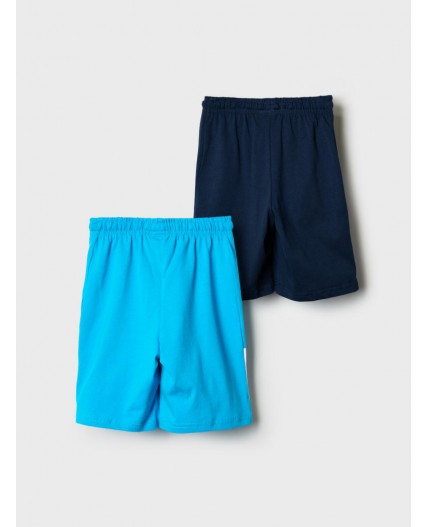 Шорты трикотажные для мальчиков, 2 шт в комплекте bright blue, dark blue