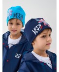 Шапка трикотажная для мальчиков, 2 шт в комплекте dark blue, white