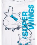 Комплект трикотажный для мальчиков: фуфайка (футболка), шорты white, bright blue