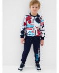 Комплект трикотажный для мальчиков: толстовка, брюки multicolor