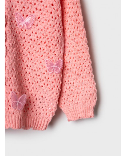 Кардиган детский трикотажный для девочек pale pink