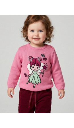 Джемпер детский трикотажный для девочек pink
