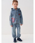 Куртка текстильная джинсовая для мальчиков blue