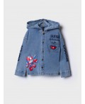 Куртка текстильная джинсовая для мальчиков blue