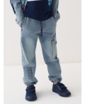Брюки текстильные джинсовые для мальчиков blue