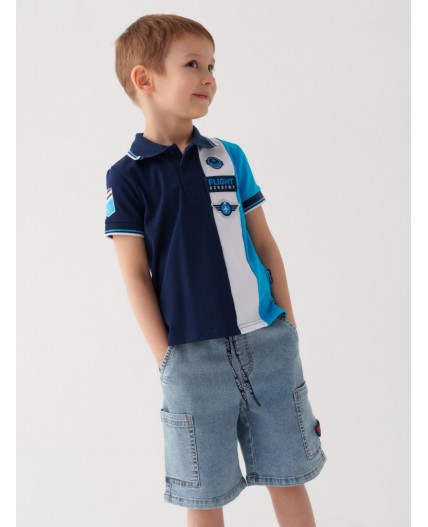 Шорты текстильные джинсовые для мальчиков blue