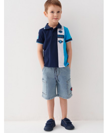 Шорты текстильные джинсовые для мальчиков blue