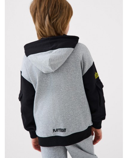 Толстовка трикотажная для мальчиков black, grey