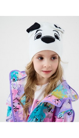 Шапка трикотажная для девочек black, white