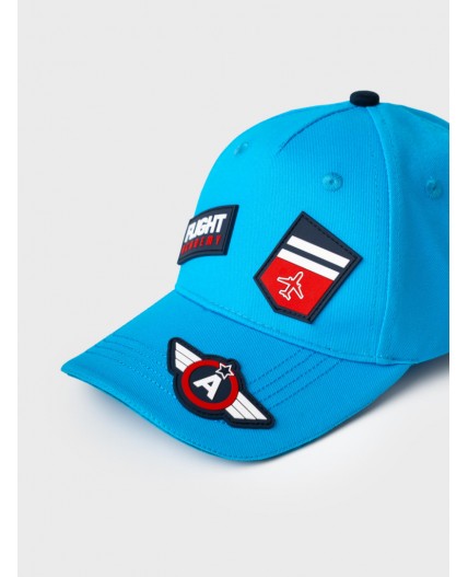 Кепка текстильная для мальчиков bright blue, dark blue