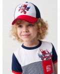 Кепка текстильная для мальчиков white, dark blue, red