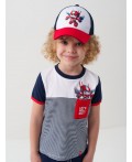 Кепка текстильная для мальчиков white, dark blue, red