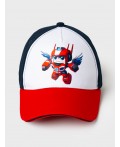Кепка текстильная для мальчиков white, dark blue, red