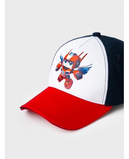 Кепка текстильная для мальчиков white, dark blue, red