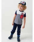 Кепка текстильная для мальчиков white, dark blue