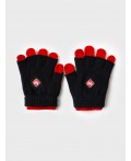 Комплект трикотажный для мальчиков: митенки, перчатки black, red