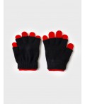 Комплект трикотажный для мальчиков: митенки, перчатки black, red