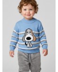 Свитер детский трикотажный для мальчиков white, light blue, grey