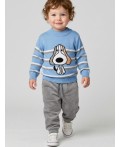 Свитер детский трикотажный для мальчиков white, light blue, grey