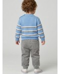 Свитер детский трикотажный для мальчиков white, light blue, grey