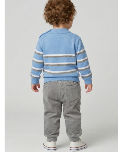 Свитер детский трикотажный для мальчиков white, light blue, grey
