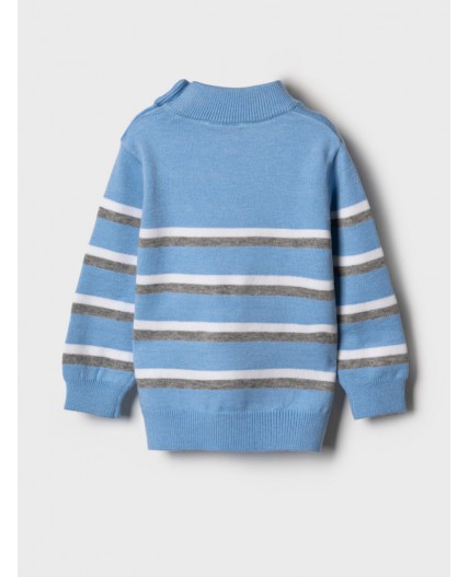 Свитер детский трикотажный для мальчиков white, light blue, grey