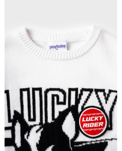 Джемпер трикотажный для мальчиков white, black, red