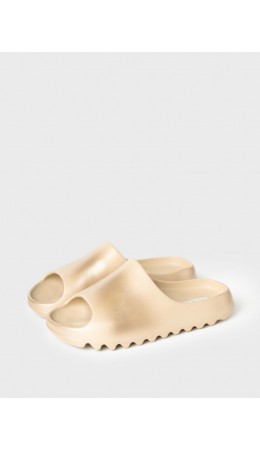 Сабо для девочек бежевый,серебряный