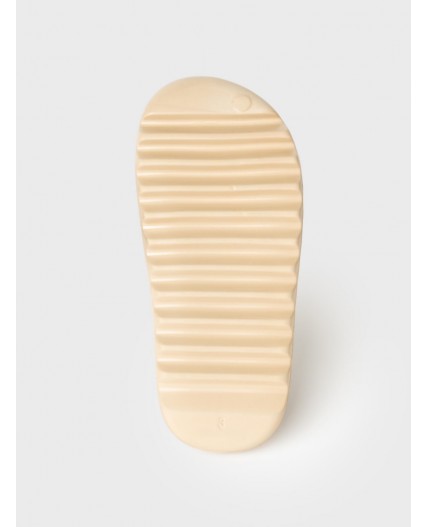 Сабо для девочек бежевый,серебряный