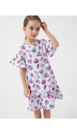 Сорочка ночная текстильная для девочек multicolor