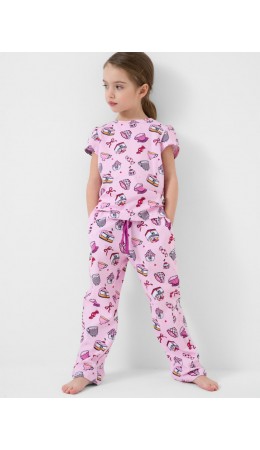 Пижама текстильная для девочек multicolor