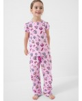 Пижама текстильная для девочек multicolor