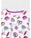 Комплект трикотажный для девочек: фуфайка (футболка), шорты multicolor