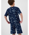 Пижама трикотажная для мальчиков white, dark blue