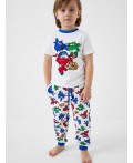 Комплект трикотажный для мальчиков: фуфайка (футболка), брюки multicolor