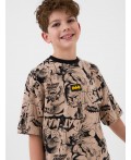 Пижама трикотажная для мальчиков beige, black
