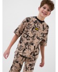 Пижама трикотажная для мальчиков beige, black